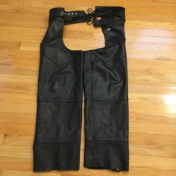 Harley Davidson Vintage Leather Chaps - Picture 1 of 7